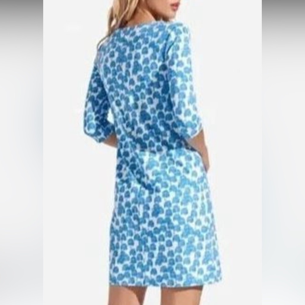 Persifor XS Tyler Dress Cabana in Water stretch Catalina Cloth 3/4 Sleeves Teal - Picture 7 of 7